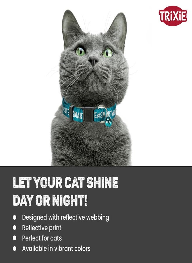 Trixie Reflective Cat Collar with Cat and Paw Motif, Adjustable Safety Collar for Cats, Durable Nylon, Breakaway Buckle, Increases Night Visibility, for All Breeds - Image 3